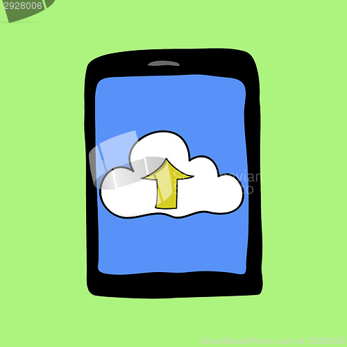 Image of Doodle style touchpad with cloud