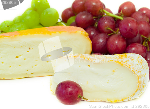 Image of Cheese and grapes