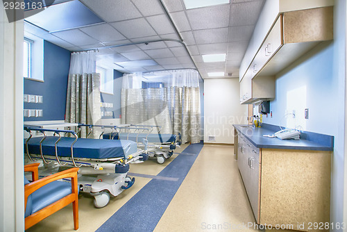 Image of Interior of empty hospital room