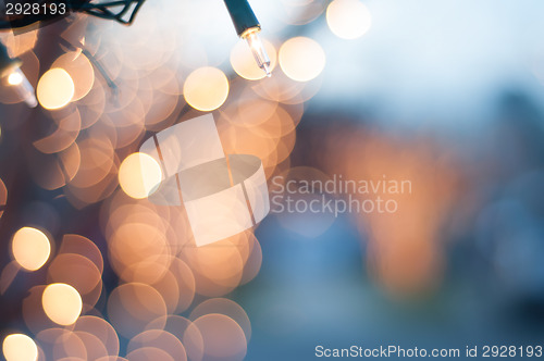 Image of bokeh reflections of christmas lights
