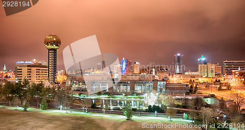 Image of Knoxville Tennessee at night