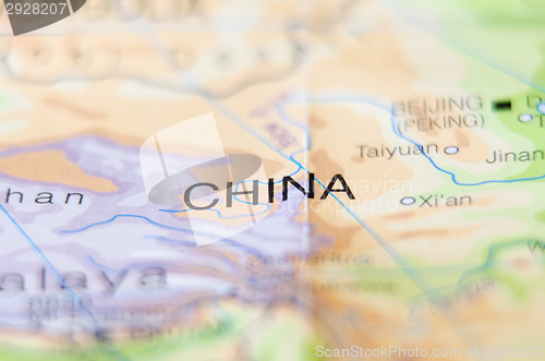 Image of china country on map