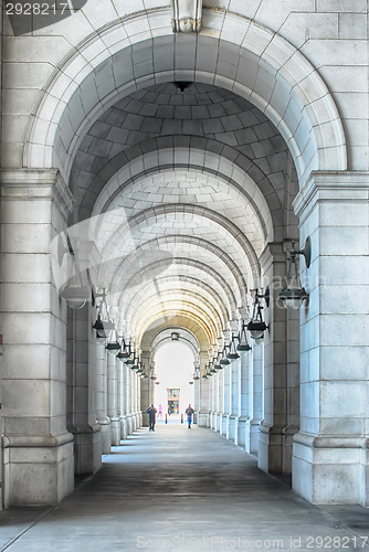 Image of Vaulted ceiling at Washington DC train station