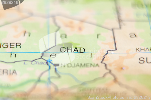Image of chad country on map