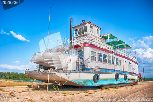 Image of old abandoned ferry ship