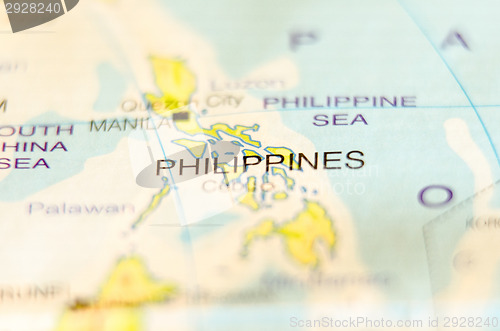 Image of philippines country on map