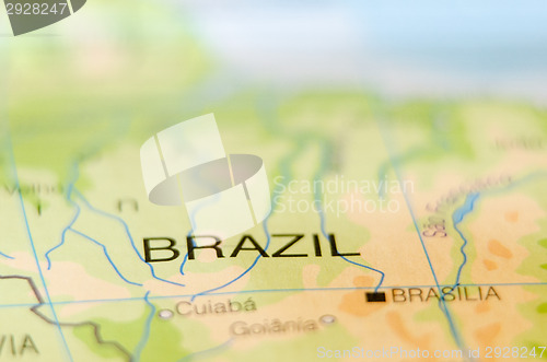 Image of brazil country on map