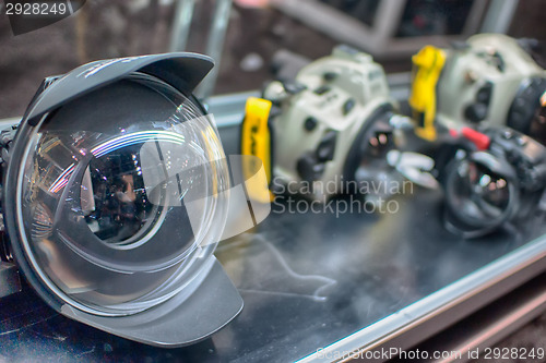 Image of fisheye lens on display