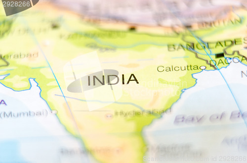 Image of india country on map