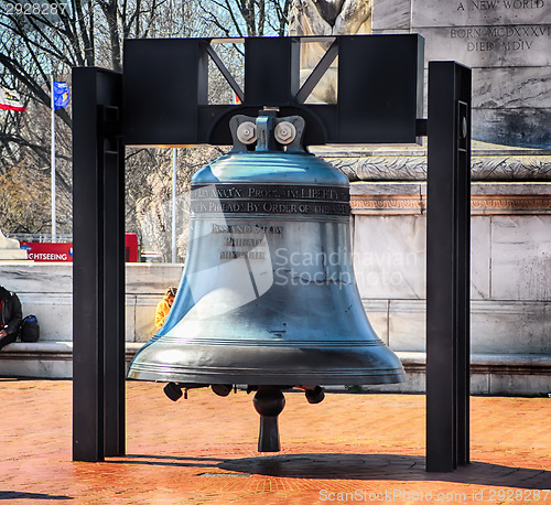 Image of Liberty Bell replica in front of Union Station in Washington D.C