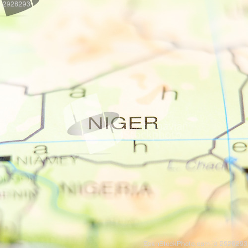 Image of niger country on map