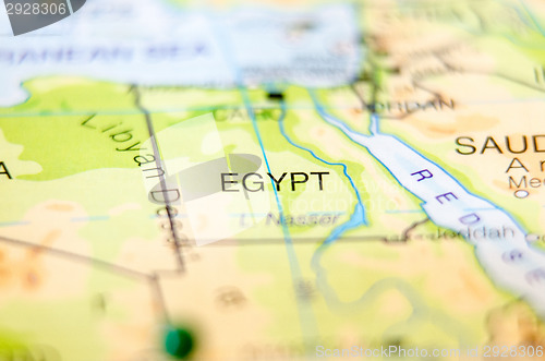 Image of egypt country on map