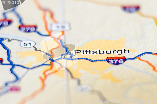 Image of pittsburgh city pin on the map