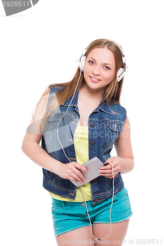 Image of Portrait of young smiling woman