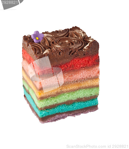 Image of Chocolate Rainbow cake