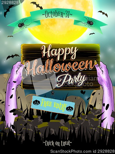 Image of Halloween poster for holiday. EPS 10