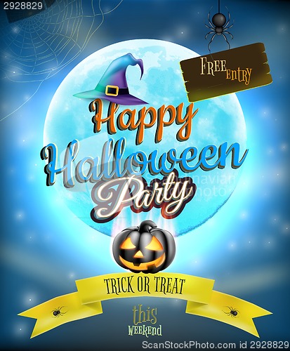 Image of Happy Halloween party Poster. EPS 10