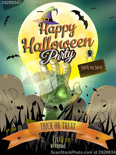Image of Halloween poster for holiday. EPS 10