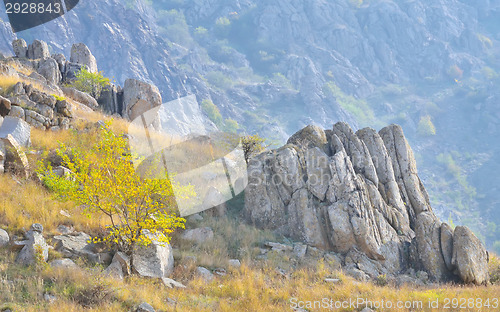 Image of rocky mountain in dobrogea, romania