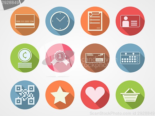 Image of Flat vector icons for internet commerce
