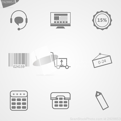 Image of Contour vector icons for online store