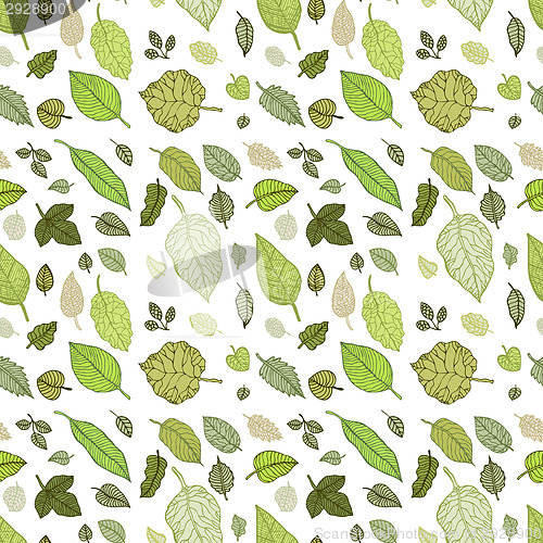 Image of Leaves. Seamless vector background.