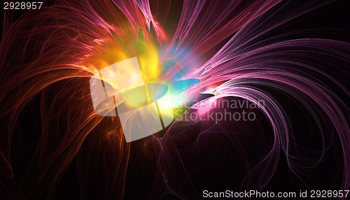 Image of Volcanic  eruption at night