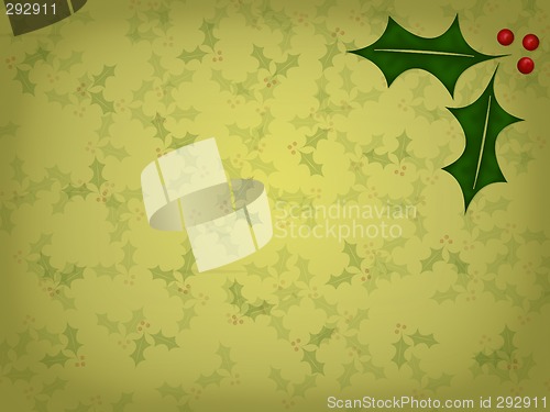 Image of Christmas Holly Background