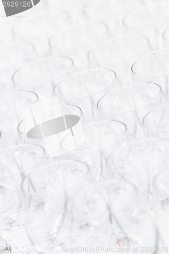 Image of Pattern of empty christal glasses.