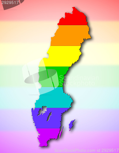 Image of Sweden - Rainbow flag pattern