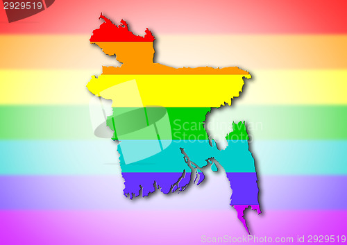 Image of Bangladesh - Rainbow flag pattern