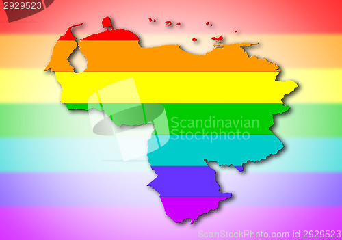 Image of Venezuela - Rainbow flag pattern