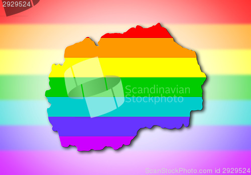 Image of Macedonia - Rainbow flag pattern