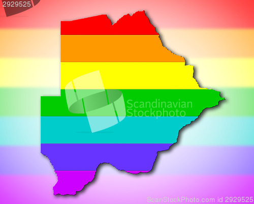 Image of Botswana - Rainbow flag pattern