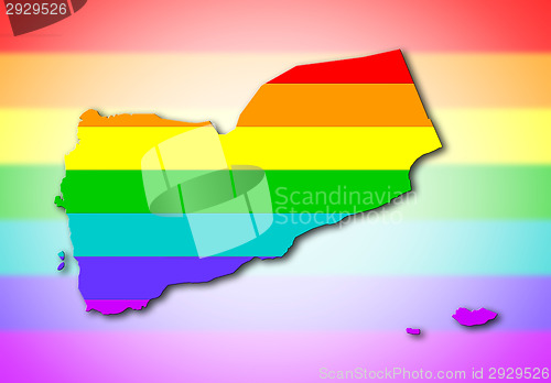 Image of Yemen - Rainbow flag pattern