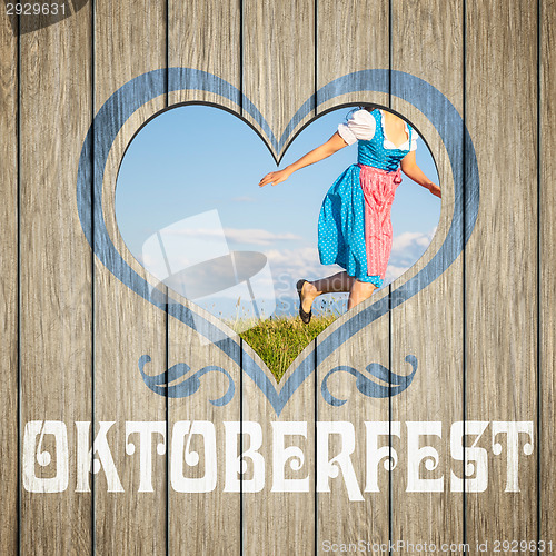 Image of wooden heart Oktoberfest