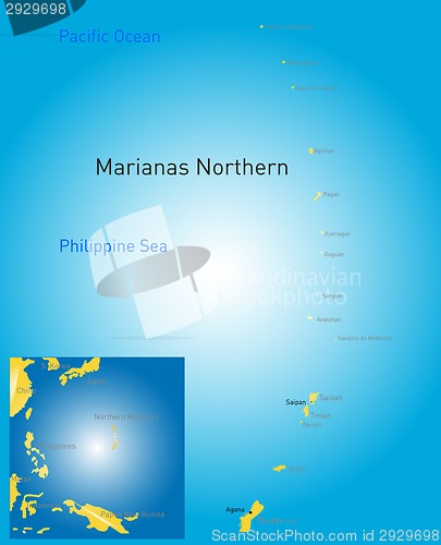 Image of northern mariana islands map