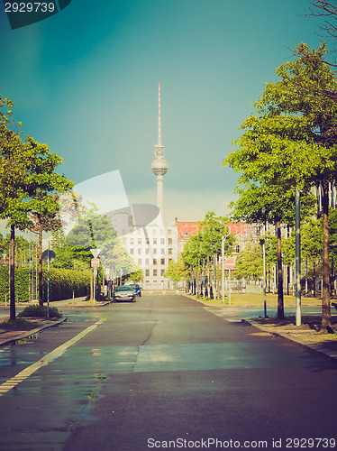 Image of Retro look TV Tower Berlin