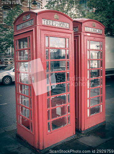 Image of Retro look London telephone box