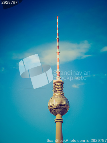 Image of Retro look TV Tower Berlin
