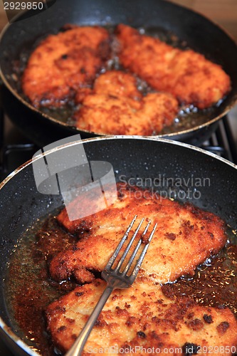 Image of czech traditional schnitzel meat 