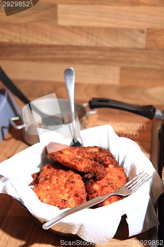 Image of czech traditional schnitzel meat 