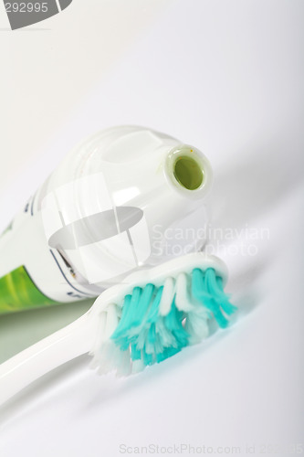 Image of Toothpaste and toothbrush