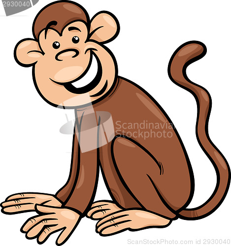 Image of funny monkey cartoon illustration