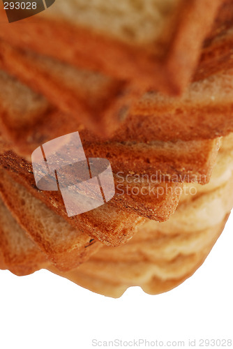 Image of bread slices tower 3d look