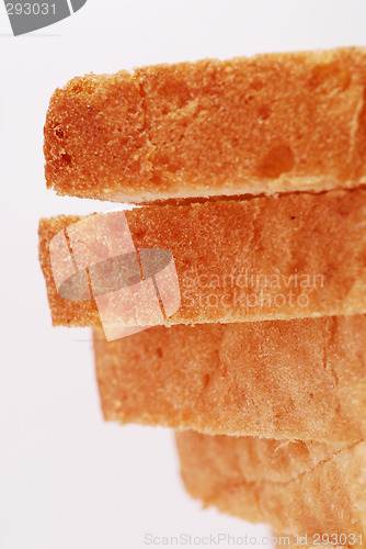 Image of toast bread four pieces closeup