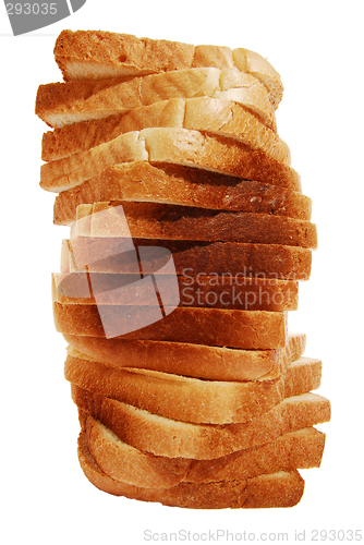 Image of toast bread spiral tower