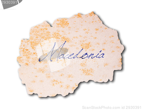 Image of Old paper with handwriting - Macedonia