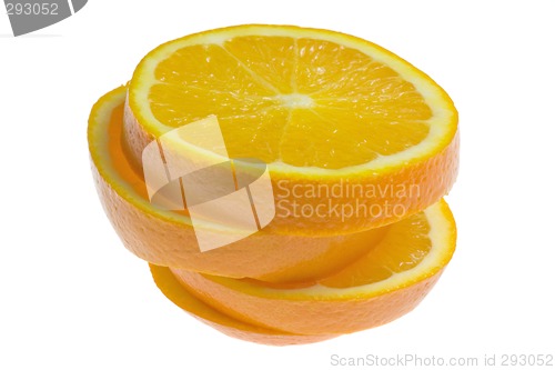 Image of Stack of sliced oranges

