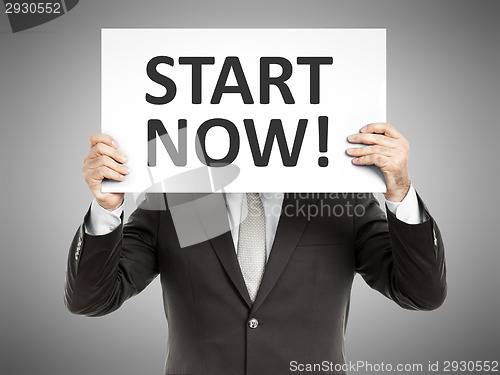 Image of business man message
